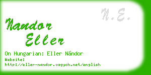 nandor eller business card